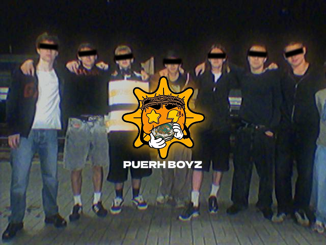 Компанія друзів і логотип PuerhBoyz